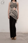 SWAYING/KNIT Embroidered Crochet Tank Top with Bandeau SW22SST58 White/Black